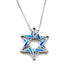 Sterling with Opal Star Of David Opening Magnetic Necklace